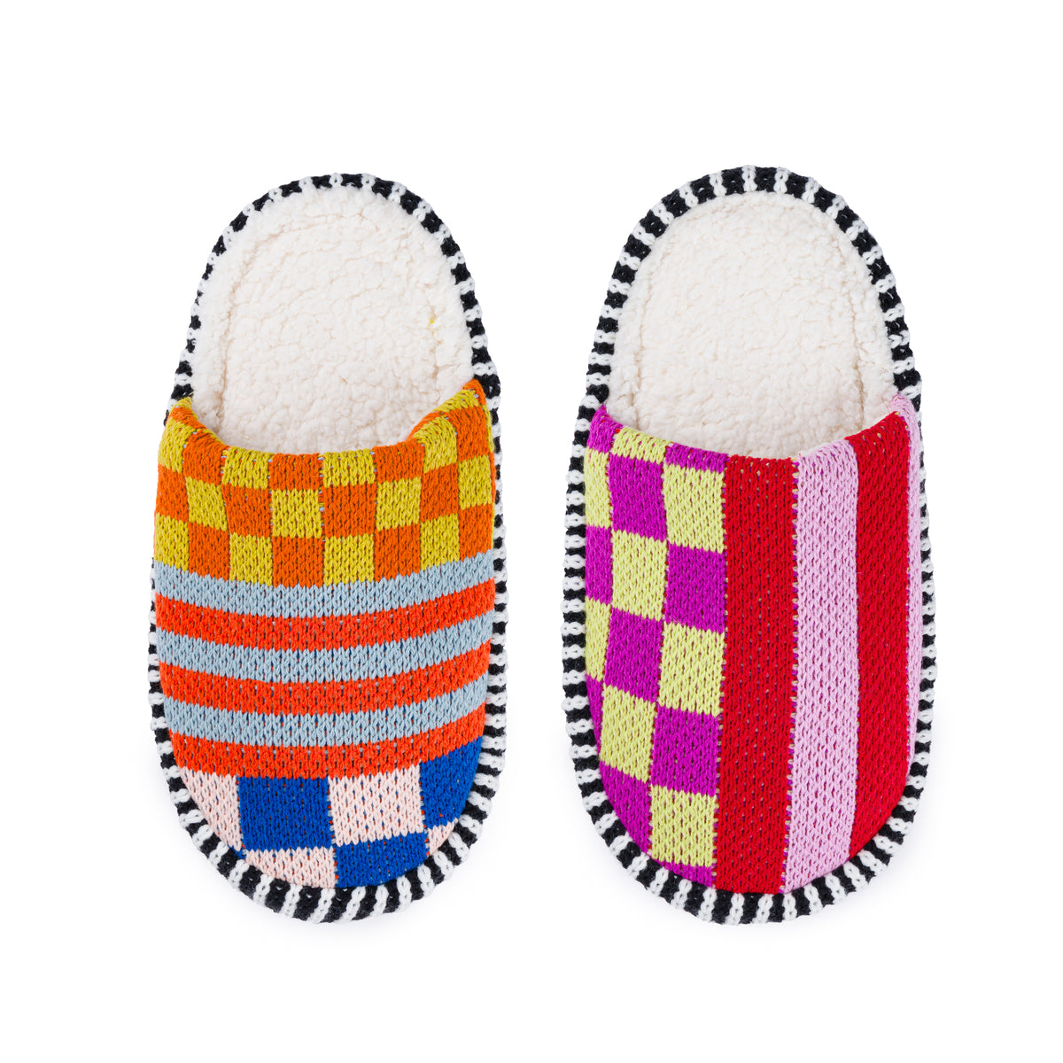 Pattern Patch Slide Slippers